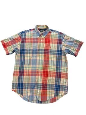 Ralph Lauren Multicolor Patterned Cotton Short Sleeve Shirt Large